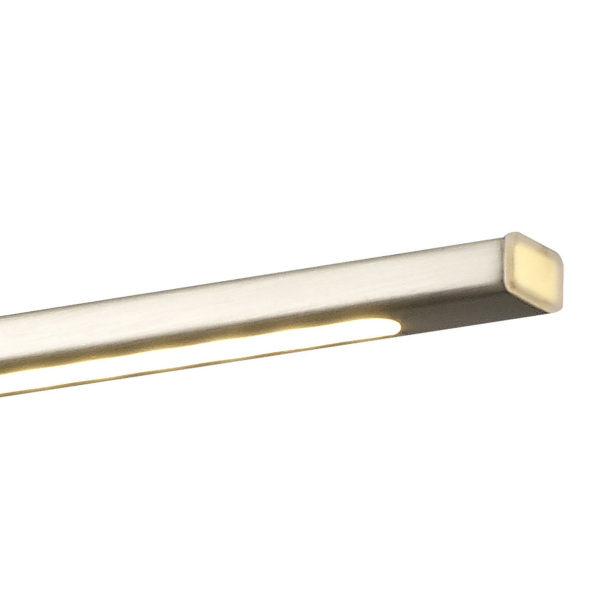 Sleek Satin Nickel LED Picture Light with Frosted Shade - 50cm Adjustable Arm