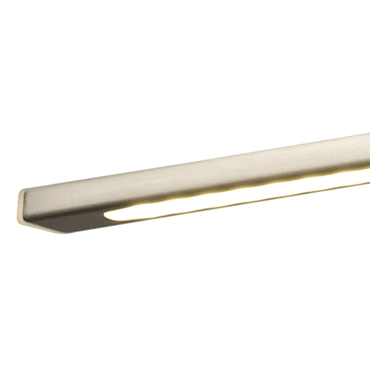 Sleek Satin Nickel LED Picture Light with Frosted Shade - 50cm Adjustable Arm
