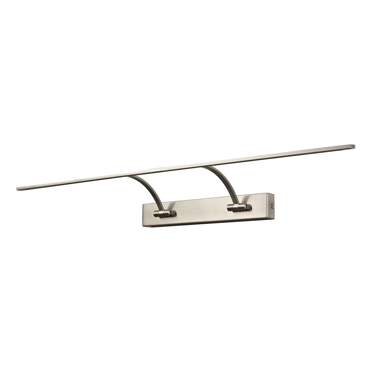 Sleek Satin Nickel LED Wall Lamp with Twin Arm Design, 95cm