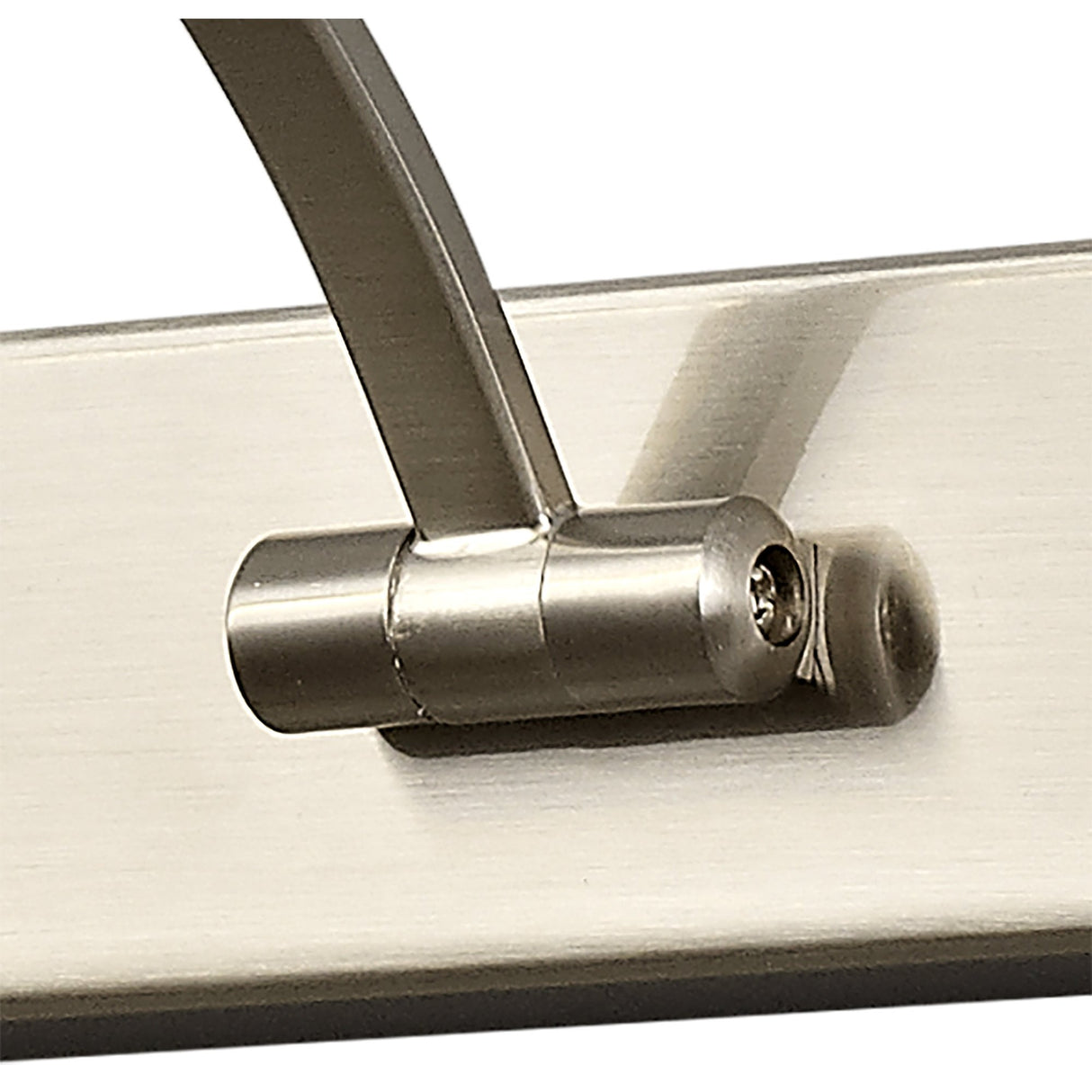 Sleek Satin Nickel LED Wall Lamp with Twin Arm Design, 95cm