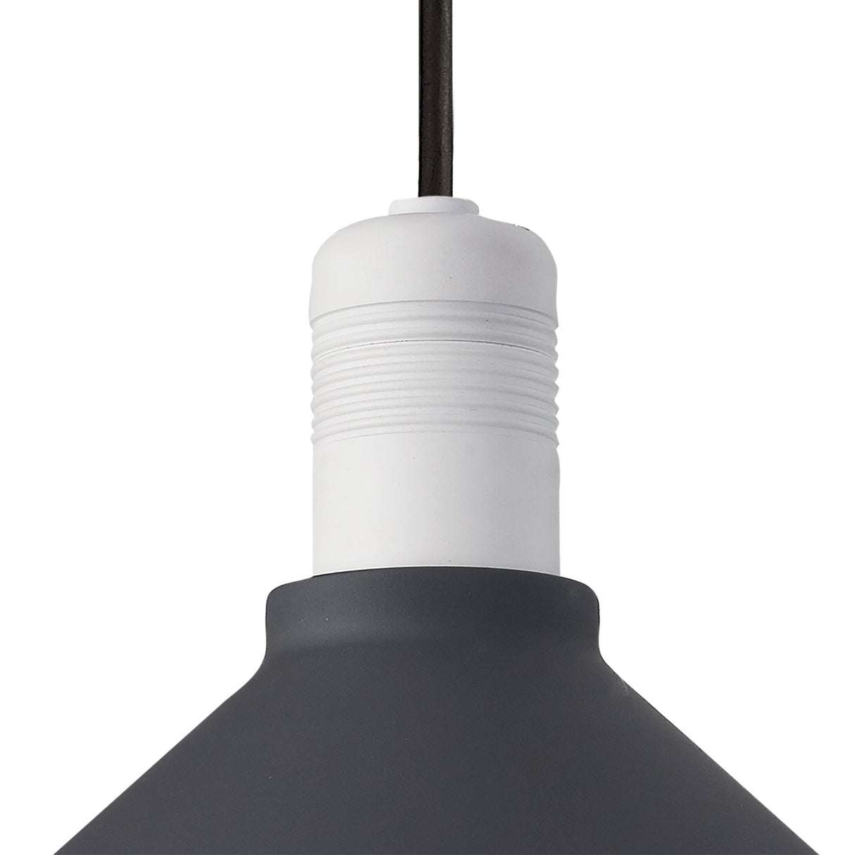 Outdoor Pendant Light, 1 E27 Socket, Weatherproof Anthracite/White Finish, 2-Year Warranty