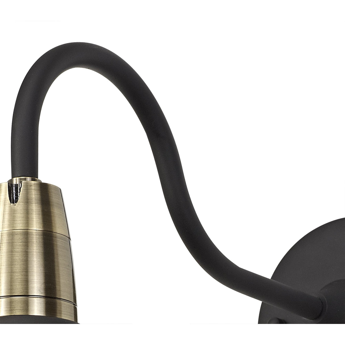 Contemporary Outdoor Wall Lamp, Matt Black & Brushed Bronze Finish, Clear Shade, 2-Year Warranty