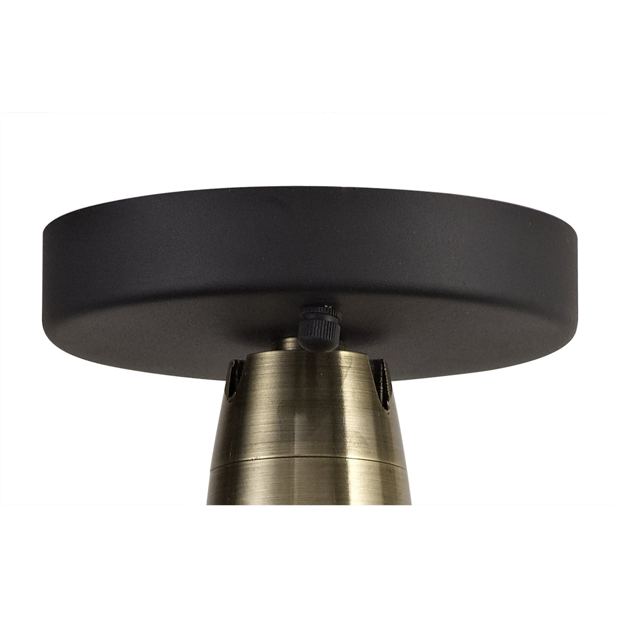 Modern IP65 Semi-Flush Ceiling Light with Clear Shade in Matt Black and Brushed Bronze Finish, E27 Base