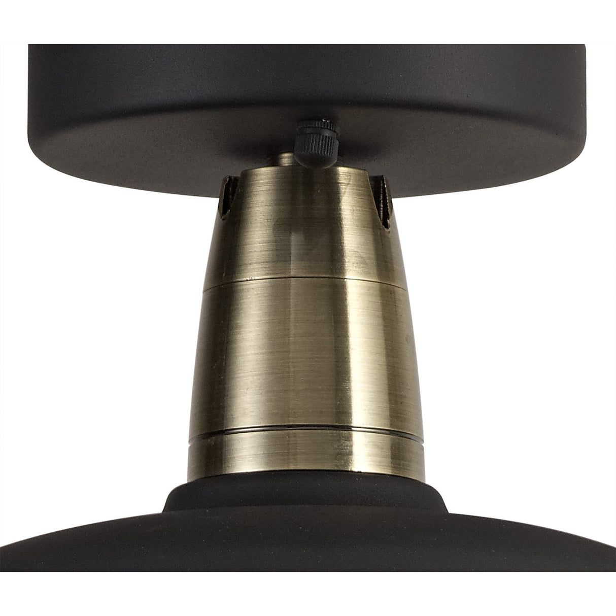 Modern IP65 Semi-Flush Ceiling Light with Clear Shade in Matt Black and Brushed Bronze Finish, E27 Base