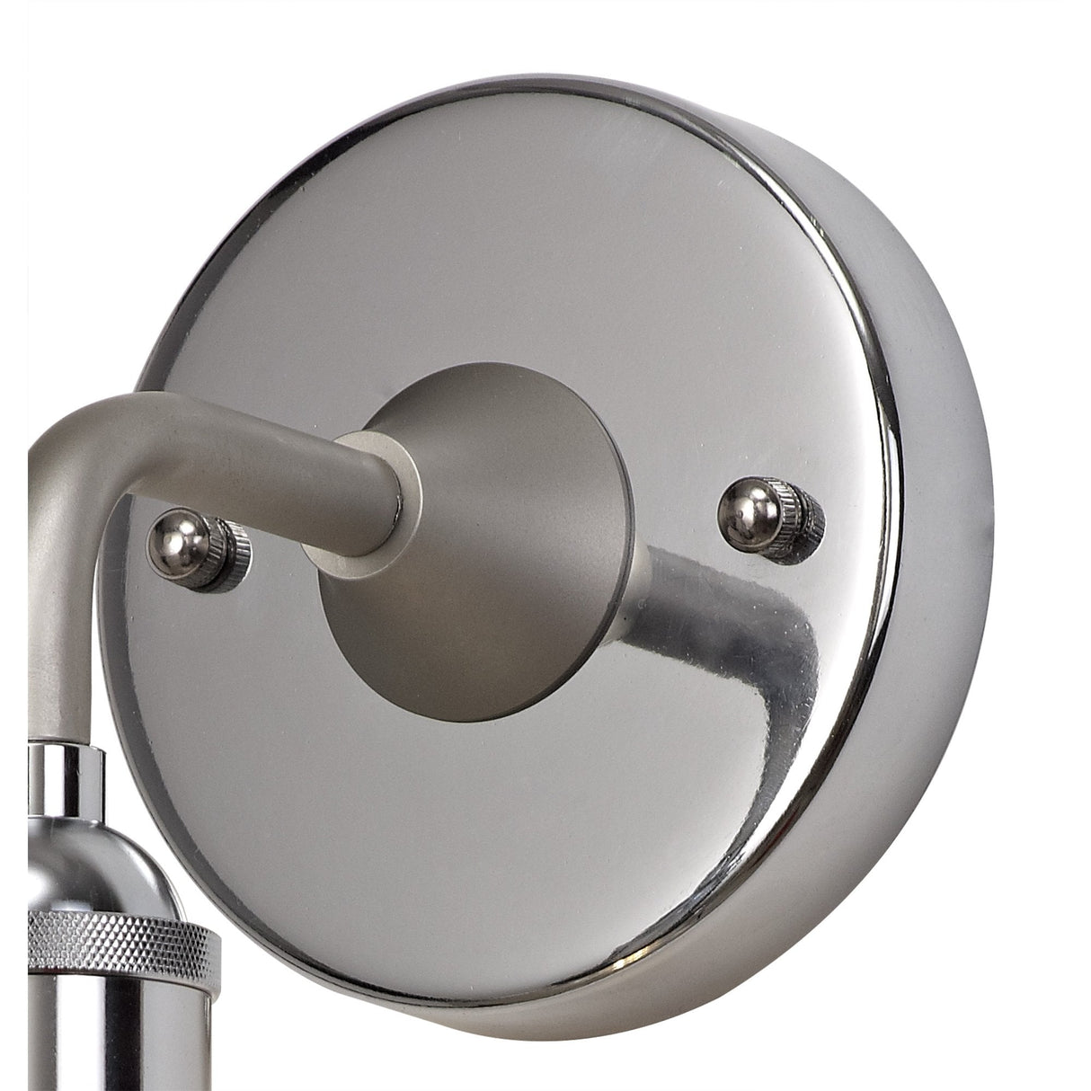 Outdoor Wall Lantern in Titanium Silver & Polished Chrome with Clear Shade