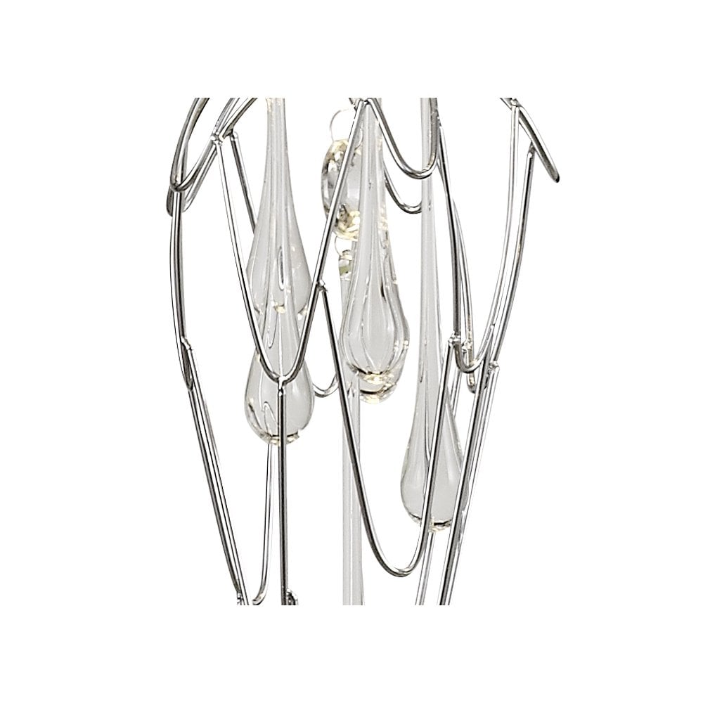 Polished Chrome Pendant Light with Clear Glass Shade