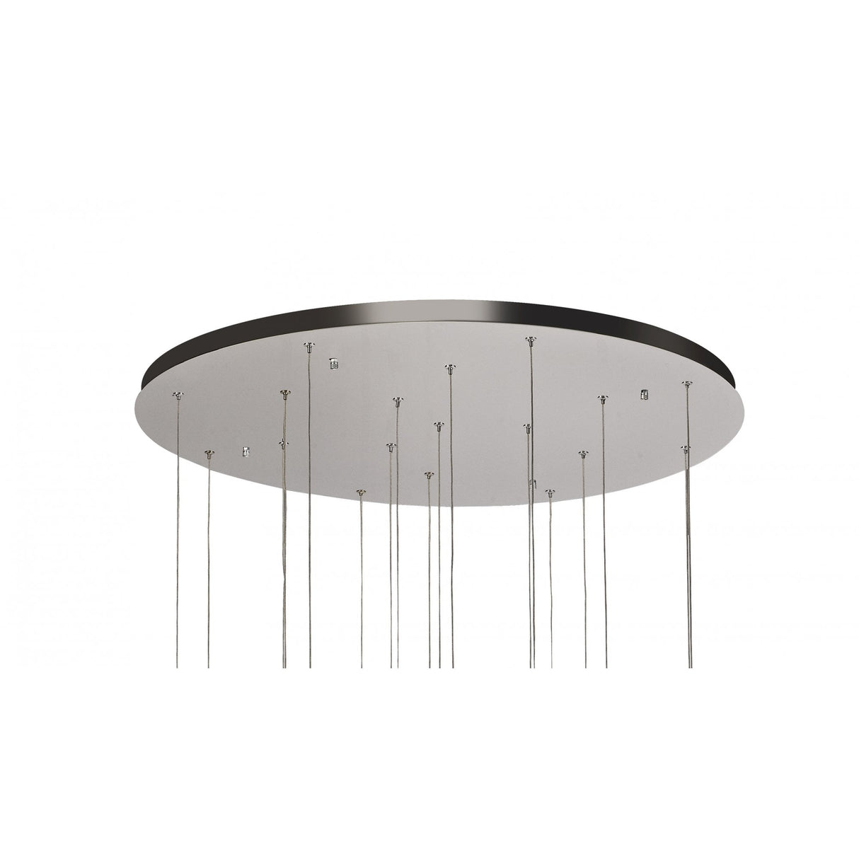 Gleaming Polished Chrome Pendant with 18 Spotlight GU10, Round Design