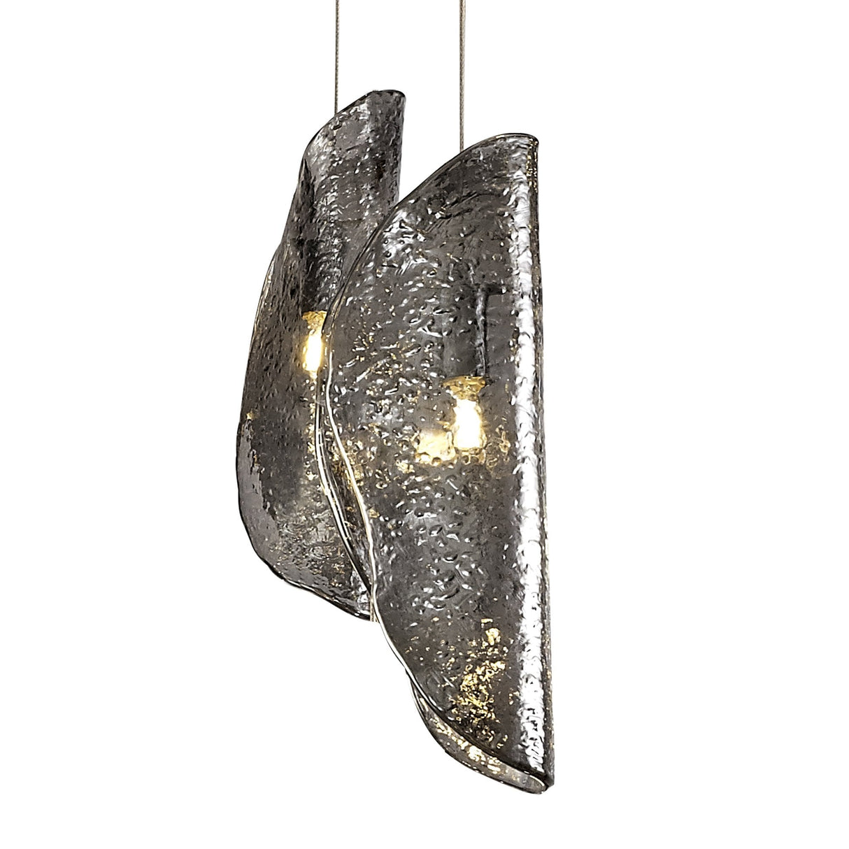 Stellar Cascade Pendant, 21-Light, Polished Chrome with Gradient Glass Spheres