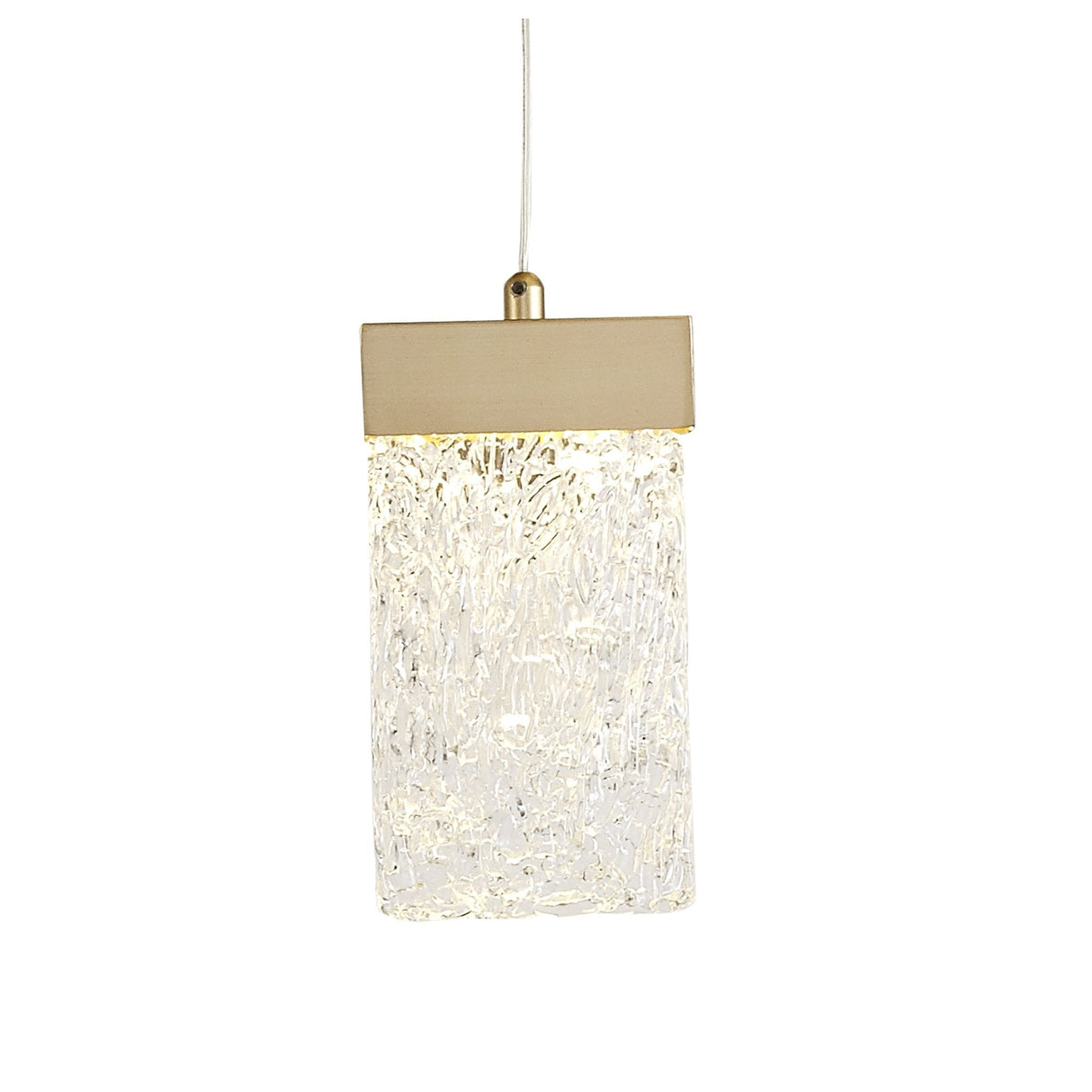 Elegant Brushed Gold LED Pendant Light - 860mm, Dimmable, Warm White
