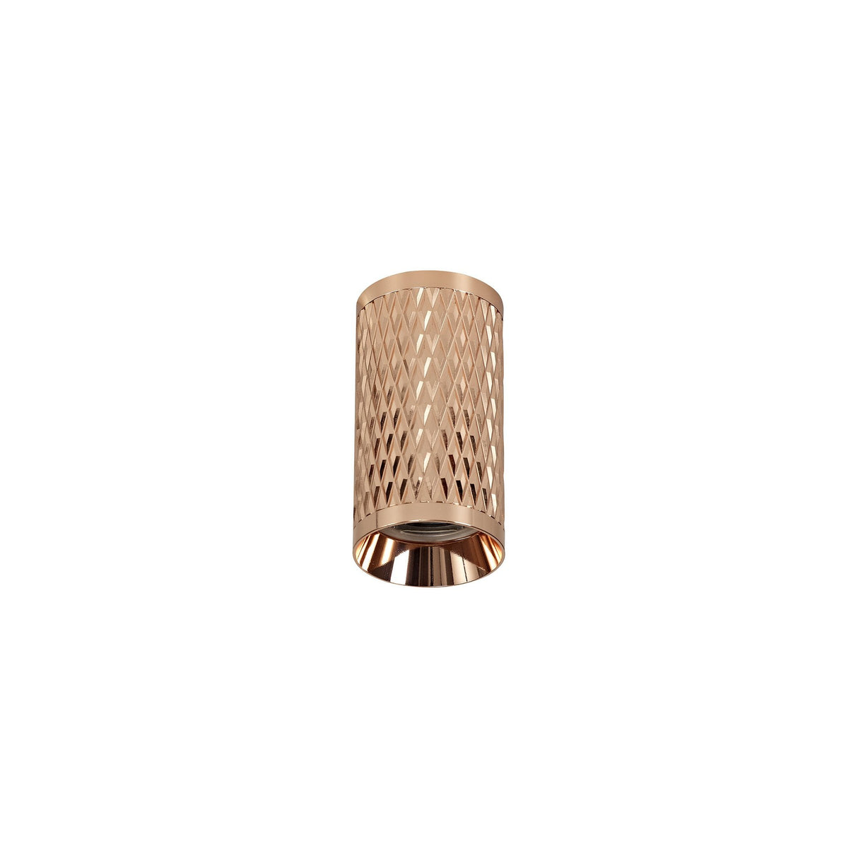 Rose Gold 11cm Surface Mounted Ceiling Spotlight, GU10 Bulb Compatible