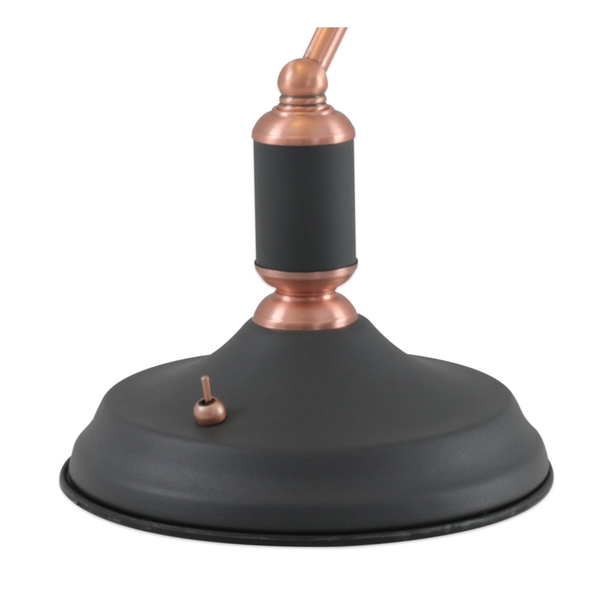 Modern Sand Black and Copper Table Lamp with Adjustable Toggle Switch