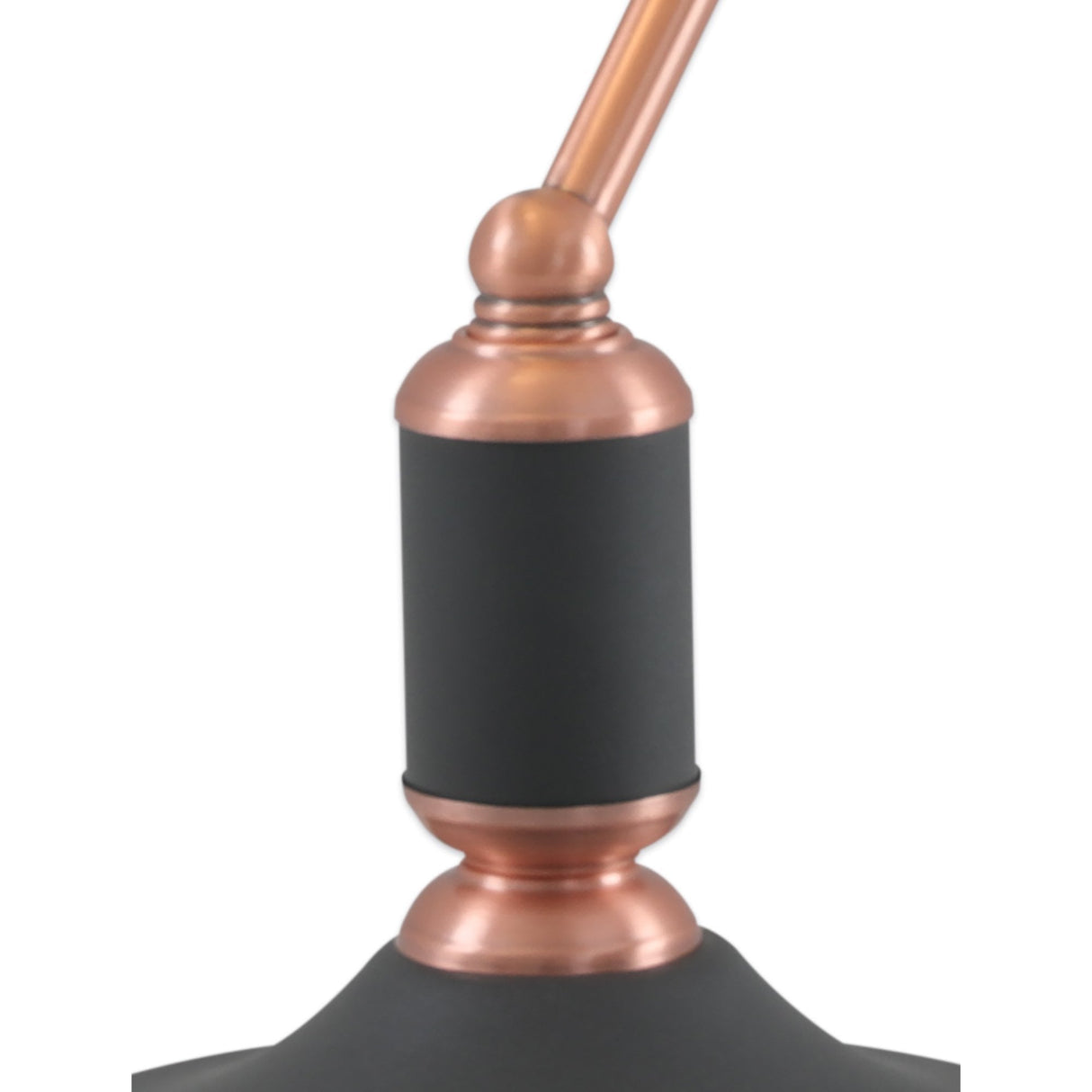 Modern Sand Black and Copper Table Lamp with Adjustable Toggle Switch