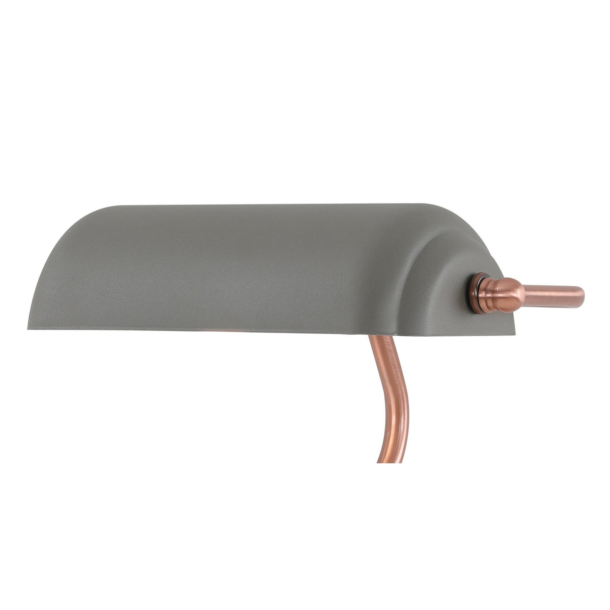 Elegant Sand Grey Table Lamp with Copper Accents and Toggle Switch