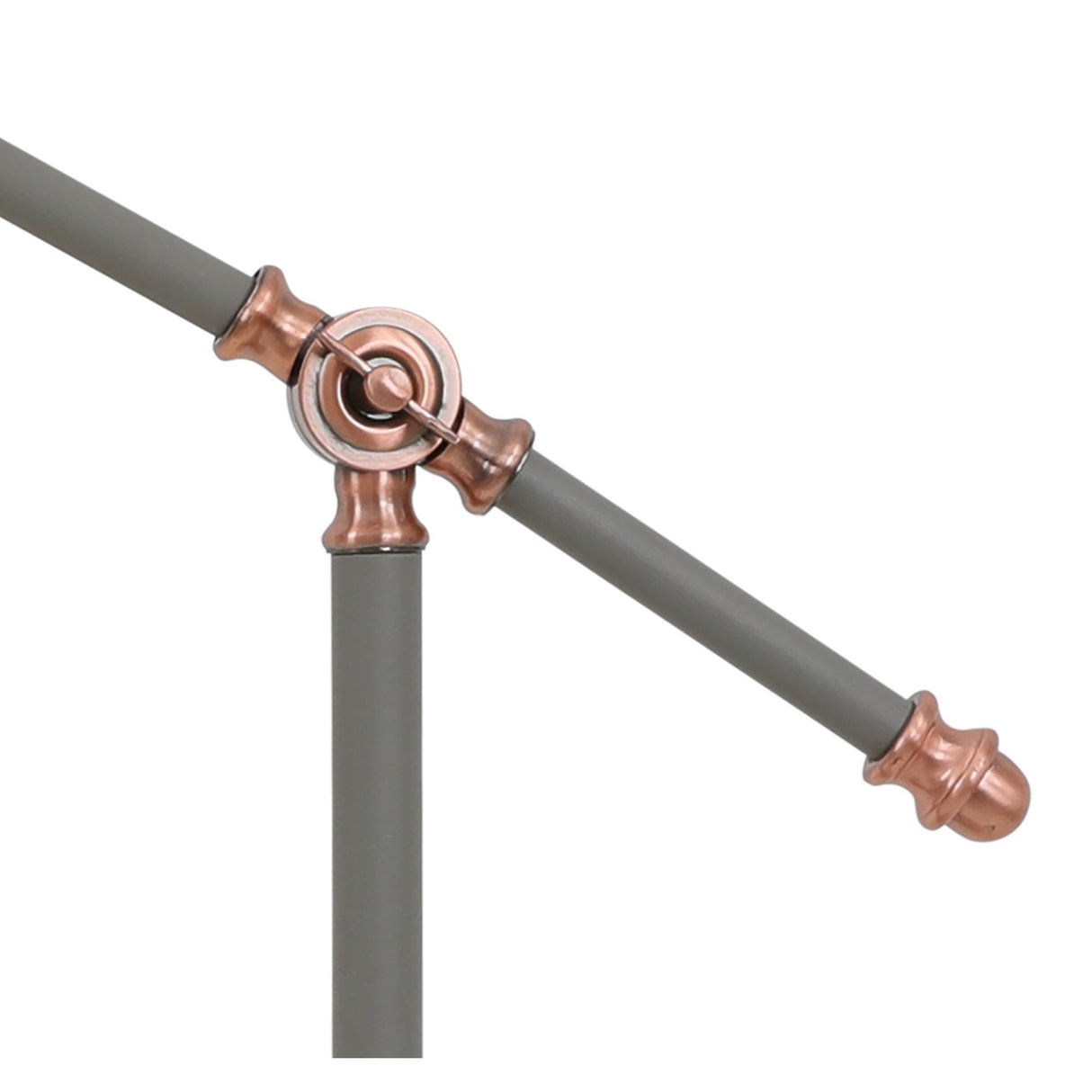 Versatile Sand Grey and Copper Adjustable Desk Lamp