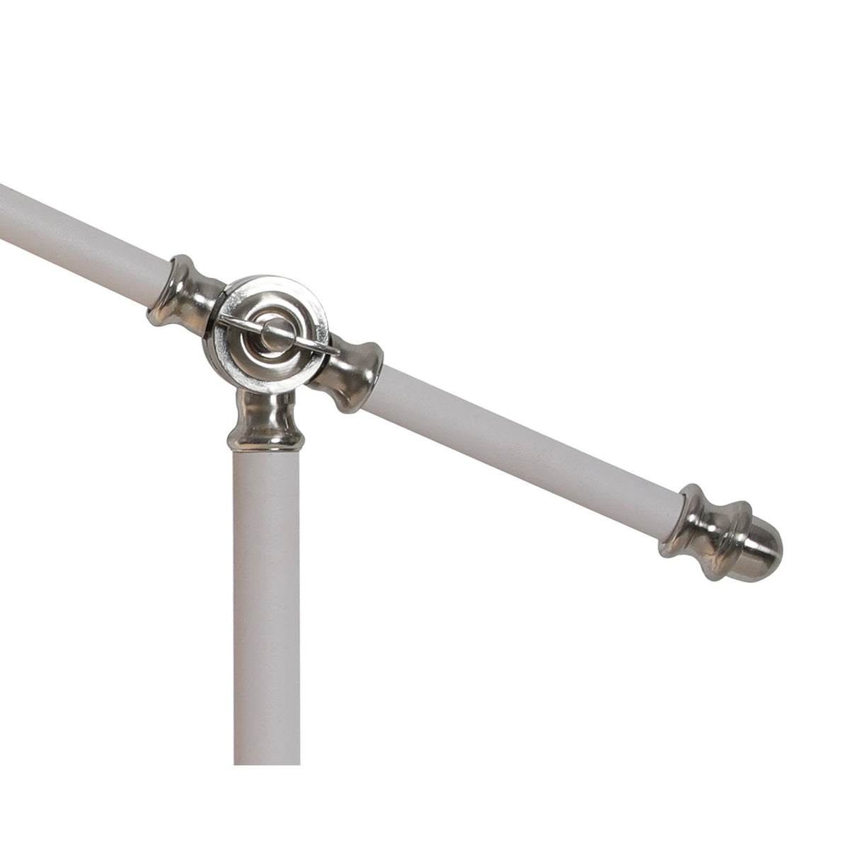 Elegant Adjustable Table Lamp in Sand White and Satin Nickel Finish