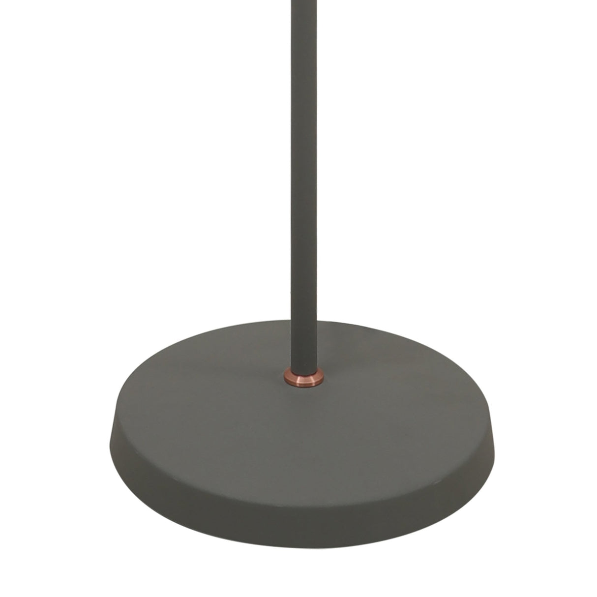 Contemporary Sand Grey Adjustable Floor Lamp with Copper Accents