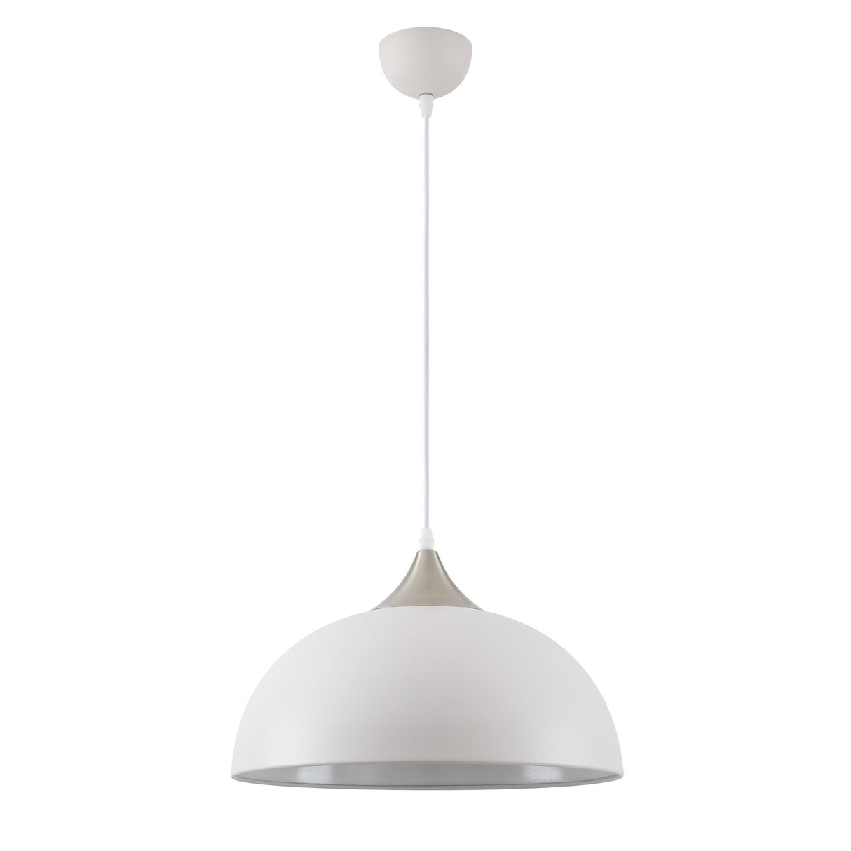 Elegant Pendant Light with Sand White and Satin Nickel Finish