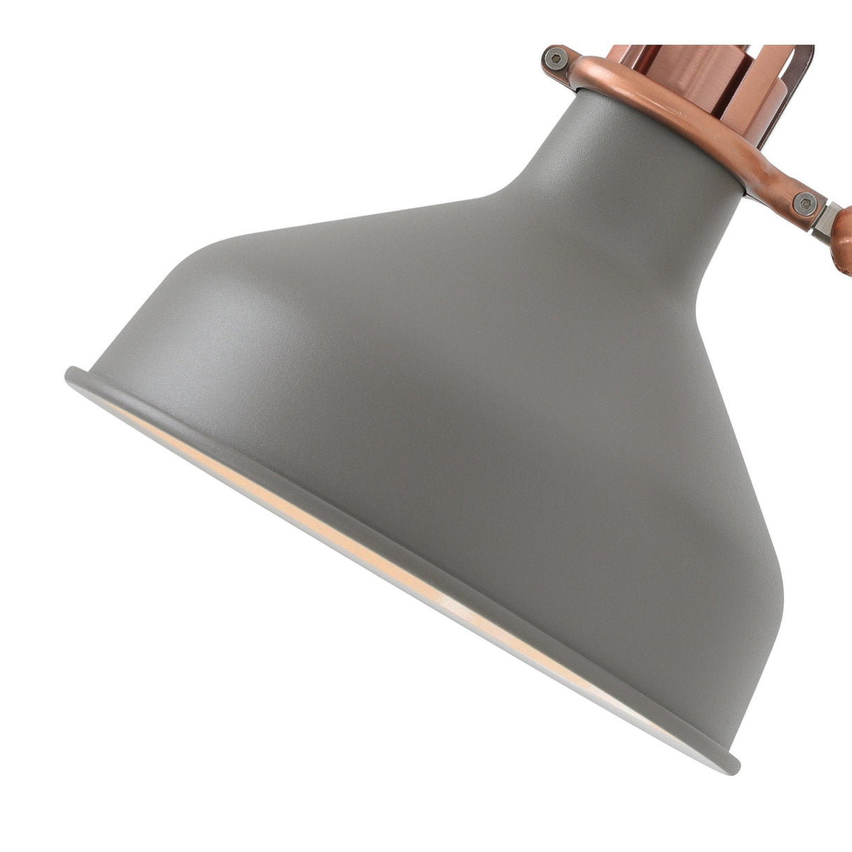 Modern Adjustable Wall Lamp with Rocker Switch, Sand Grey and Copper Finish