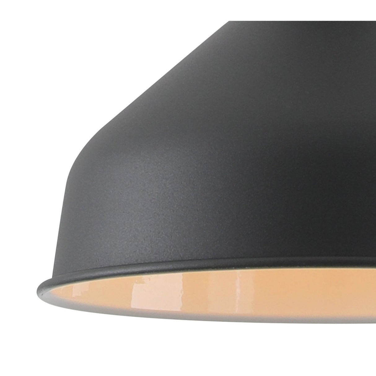 Contemporary Sand Black and White Pendant Light with Copper Accent