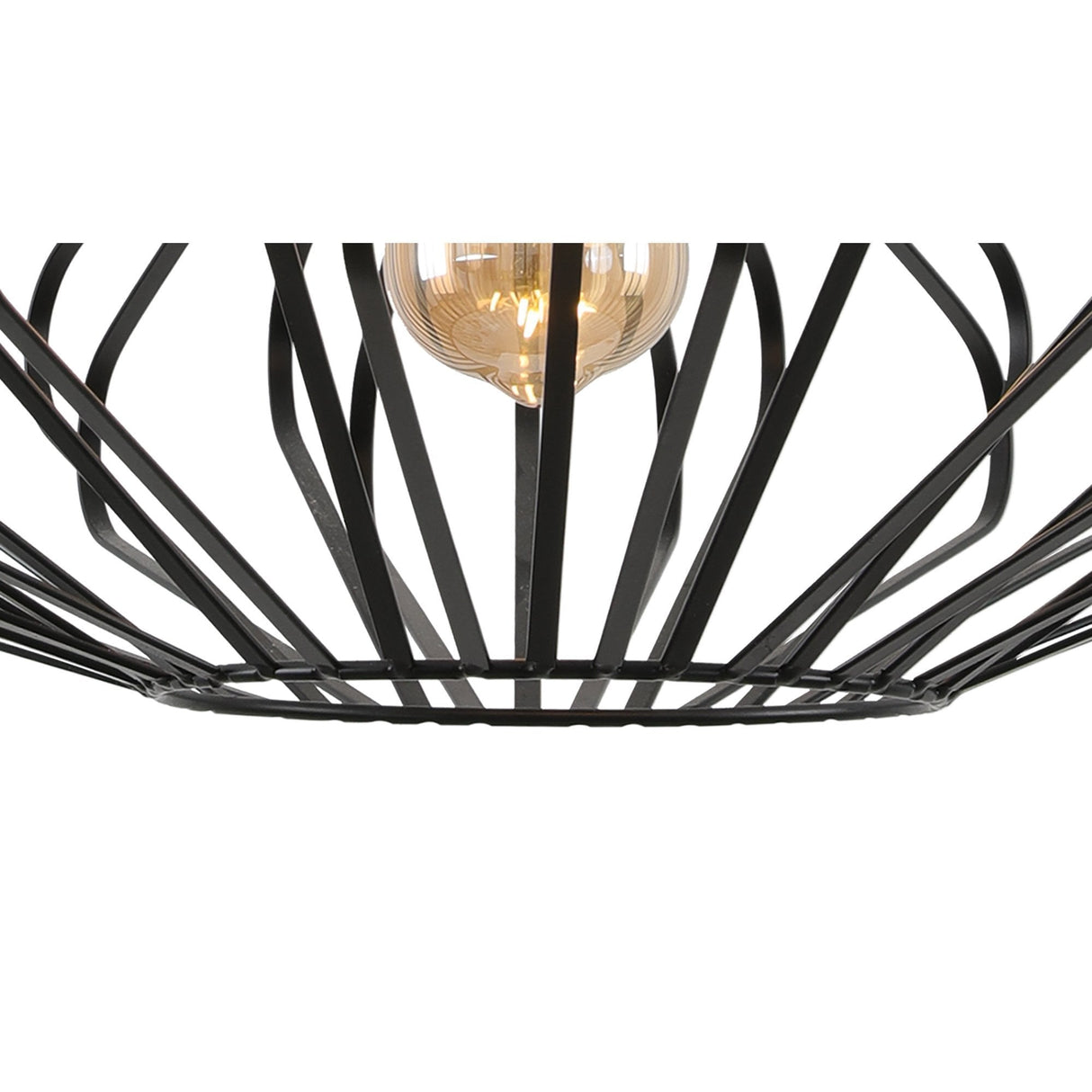 Sleek Matte Black E27 Pendant Light Fixture