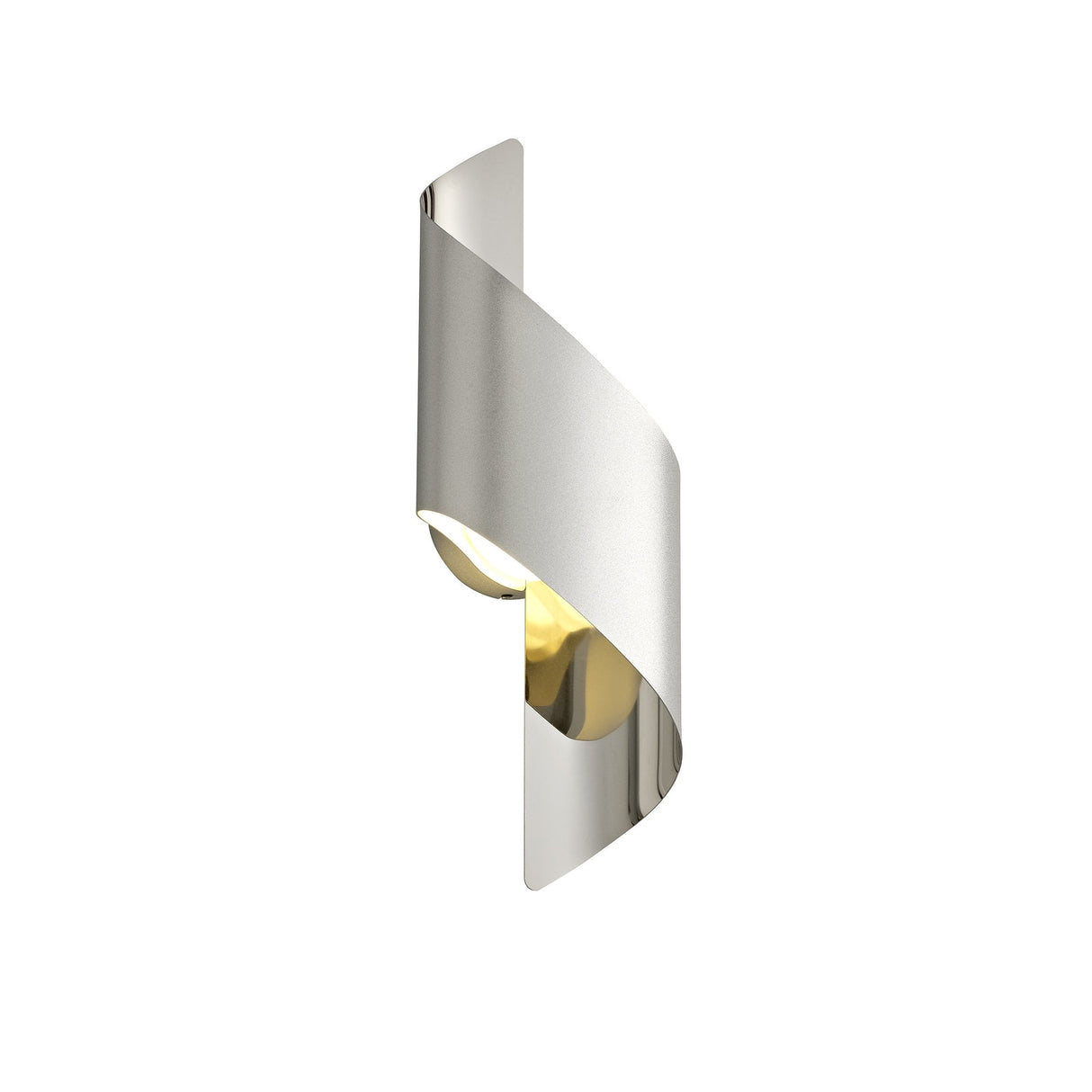 Compact Silver & Chrome LED Wall Fixture, 8W, 3000K, 640lm, 3-Year Warranty