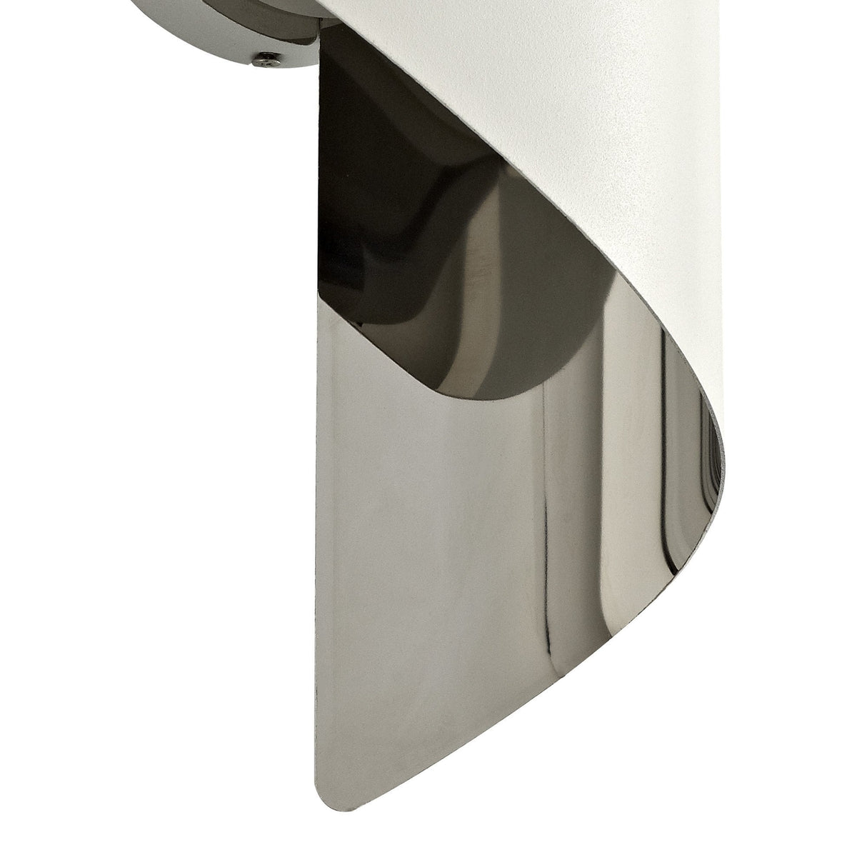 Compact Modern Wall Light with White and Chrome Finish, 8W Integrated LED, Warm 3000K, 640 Lumens, 3-Year Warranty
