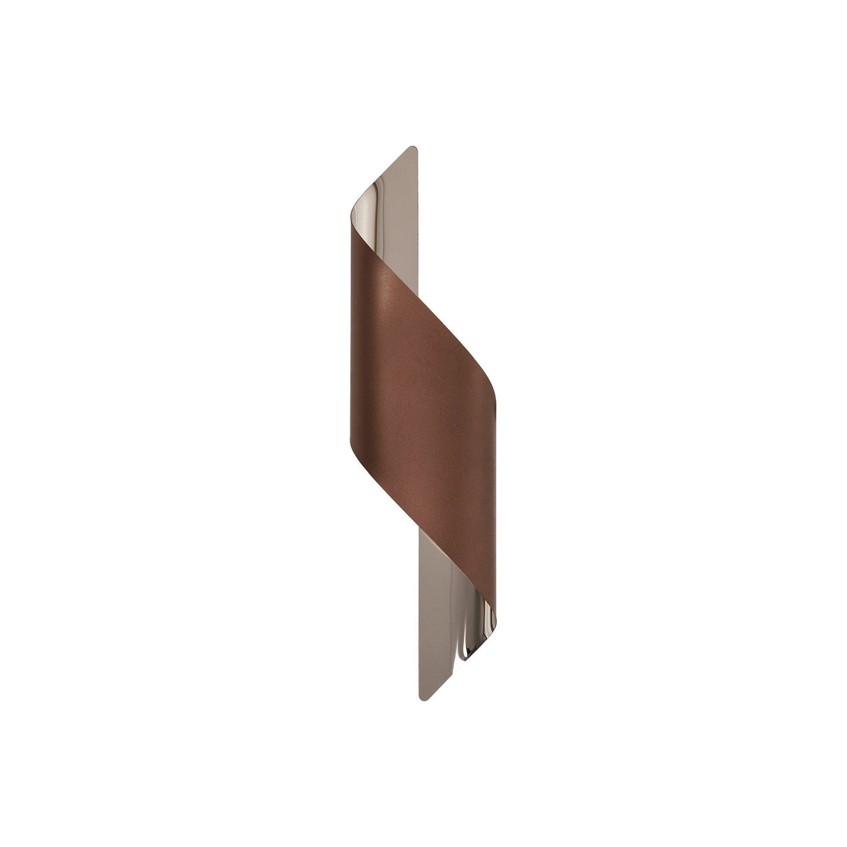 Elegant Wall Lamp with Frosted Shade, 8W LED, 3000K, Satin Brown/Chrome, 3-Year Warranty