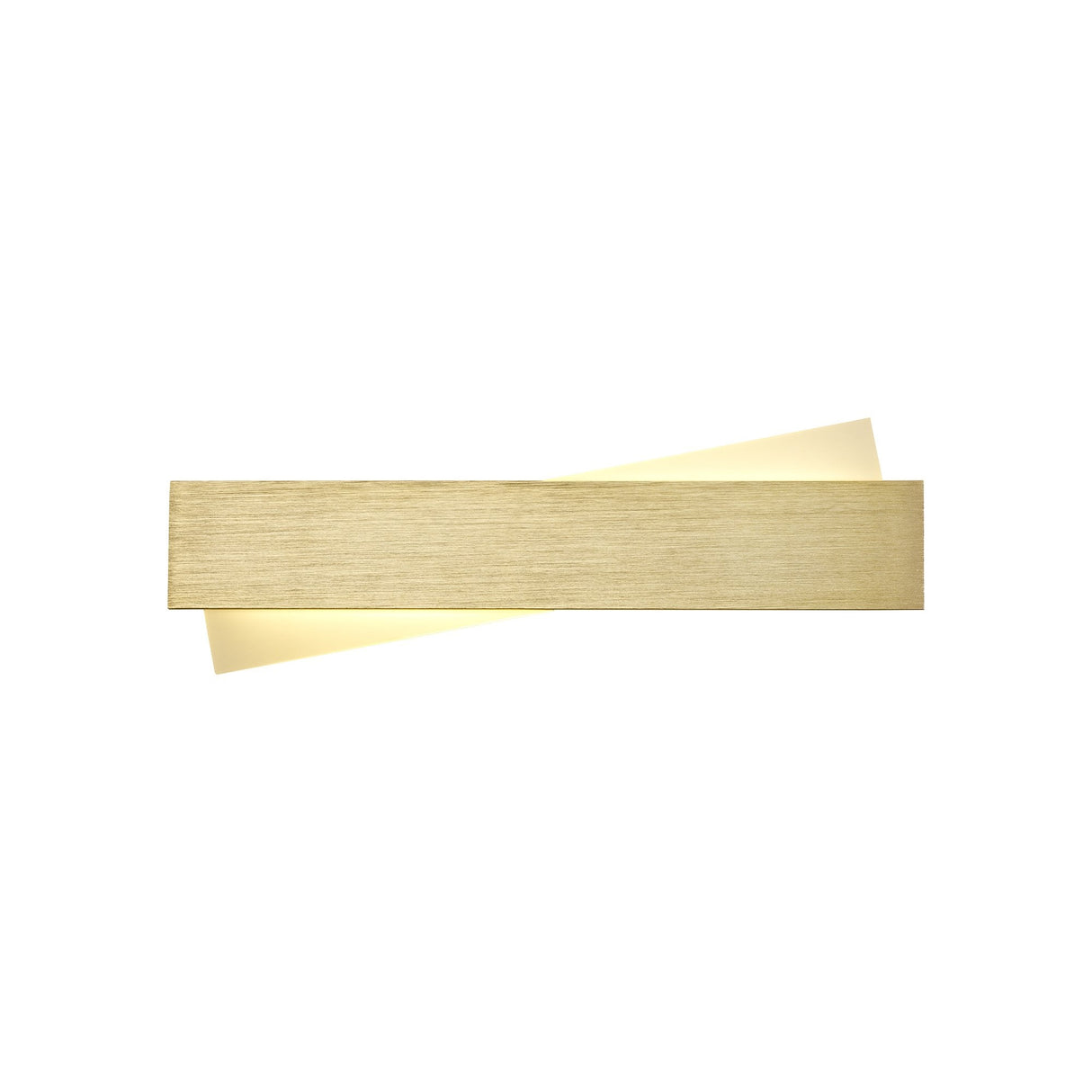 Brushed Gold Wall Lamp with Frosted White Shade, 8W LED, 3000K Warm White, 640 Lumens, 3-Year Warranty
