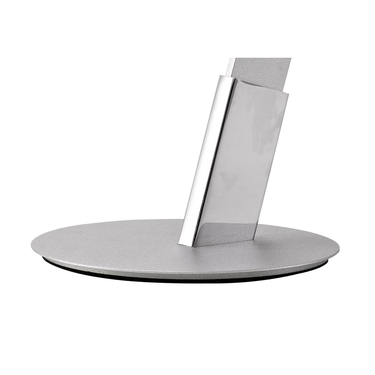 Contemporary Silver & Polished Chrome LED Table Lamp, 10W, 3000K, Frosted White Shade, 3-Year Warranty