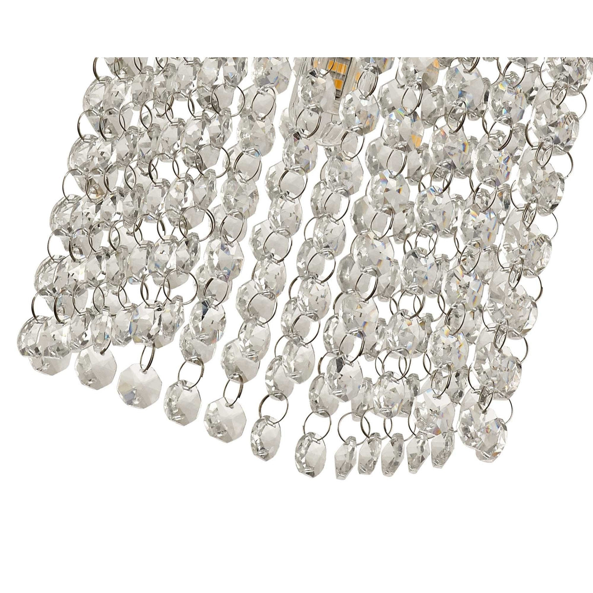 Elegant Crystal Ceiling Light, Polished Chrome Finish, IP44 Rated