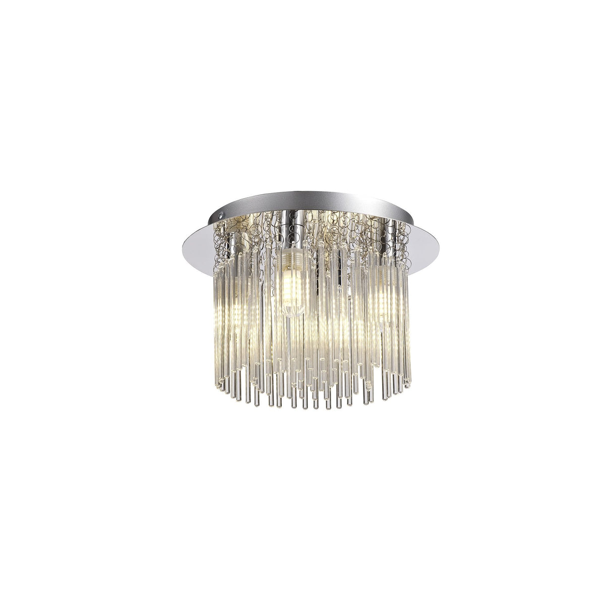 Polished Chrome Ceiling Light with Clear Glass, 4 x G9, IP44