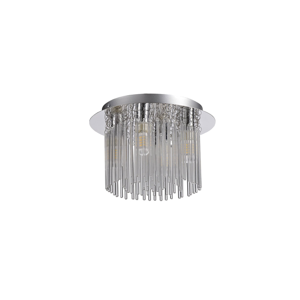 Polished Chrome Ceiling Light with Clear Glass, 4 x G9, IP44