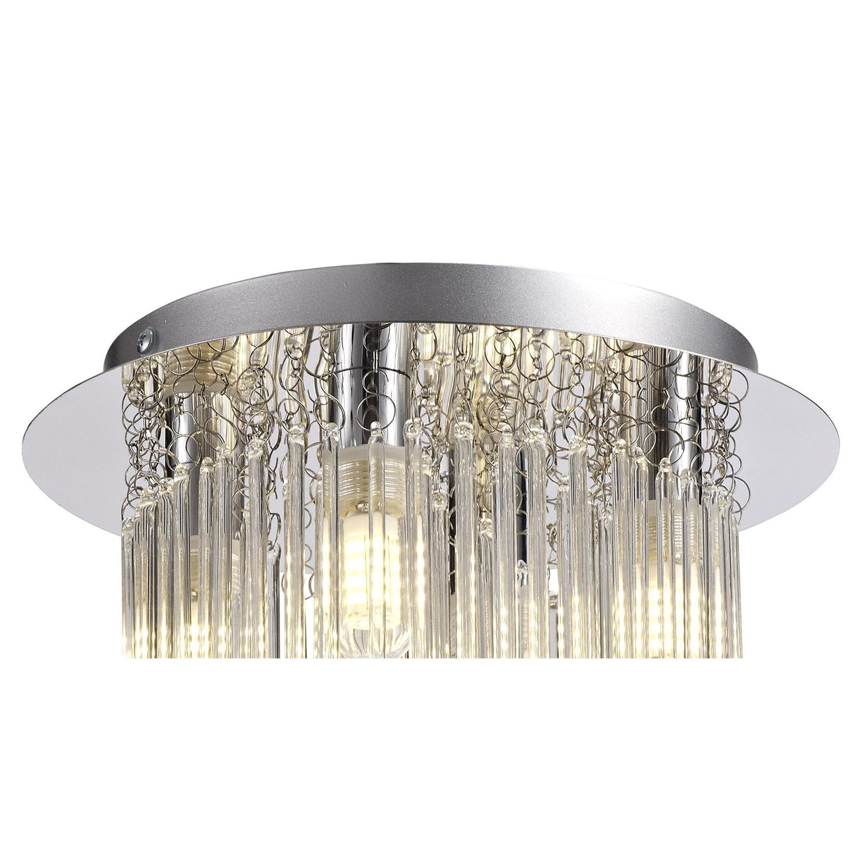 Polished Chrome Ceiling Light with Clear Glass, 4 x G9, IP44