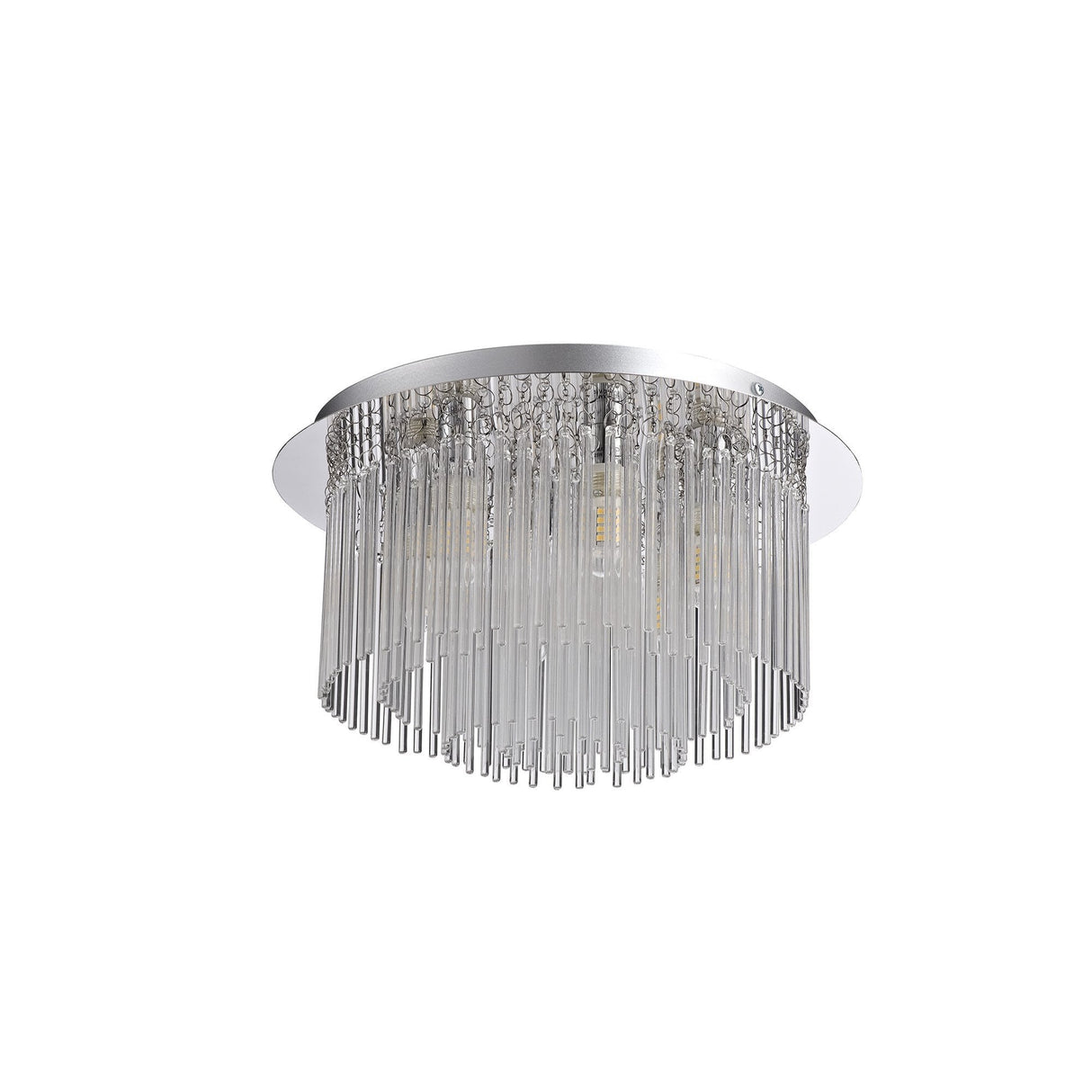 Polished Chrome & Clear Glass Ceiling Light, 6 x G9, IP44 Rated