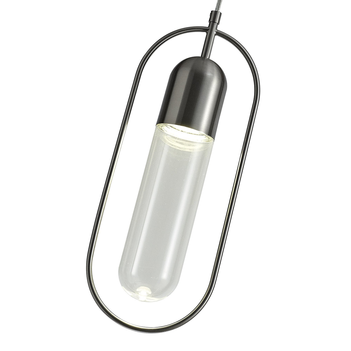Elegant Satin Nickel LED Pendant Light with Clear Shade - 7W, 4000K, 790lm, 3-Year Warranty