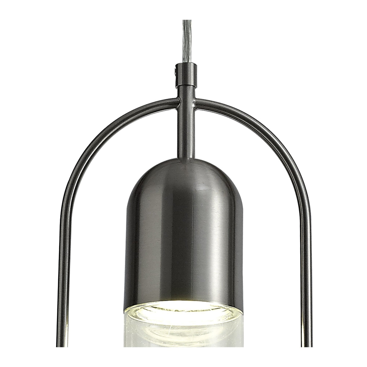 Elegant Satin Nickel LED Pendant Light with Clear Shade - 7W, 4000K, 790lm, 3-Year Warranty