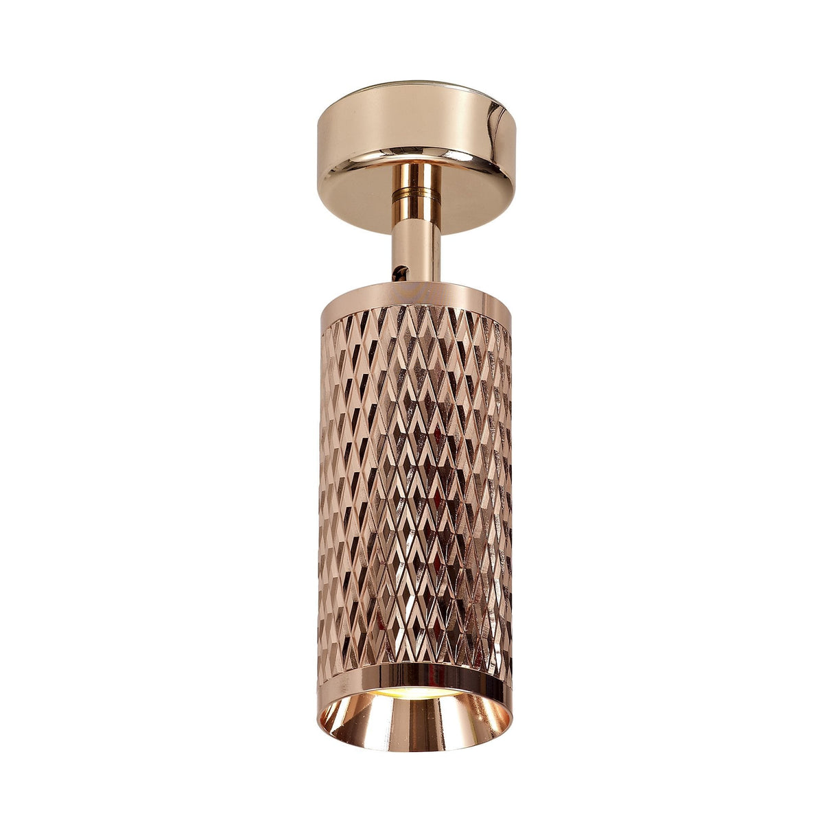 Contemporary Rose Gold Surface Mounted Spotlight, GU10 Fixture