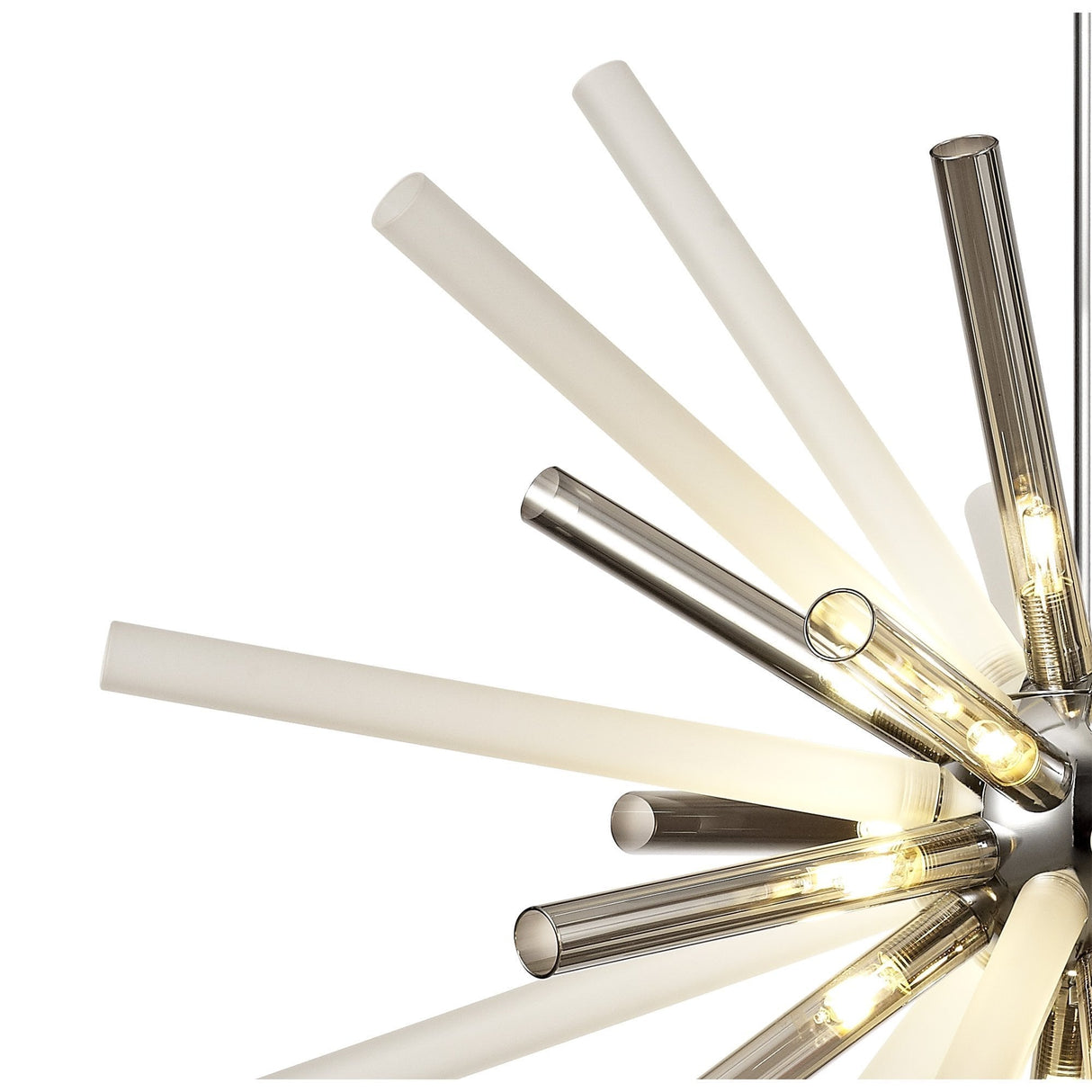 16-Light G9 Pendant in Smoked & Frosted Finish with Polished Chrome Accents