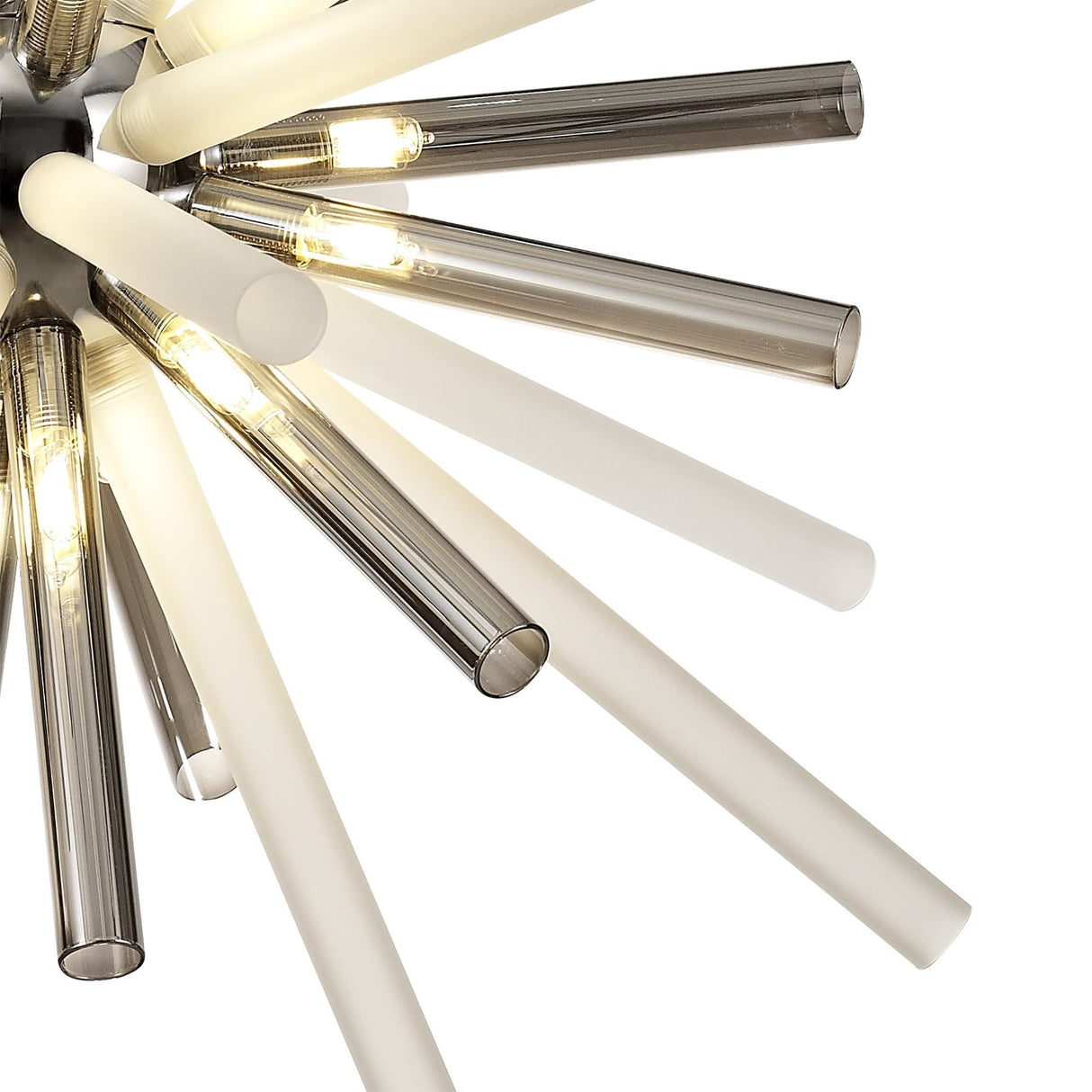 16-Light G9 Pendant in Smoked & Frosted Finish with Polished Chrome Accents