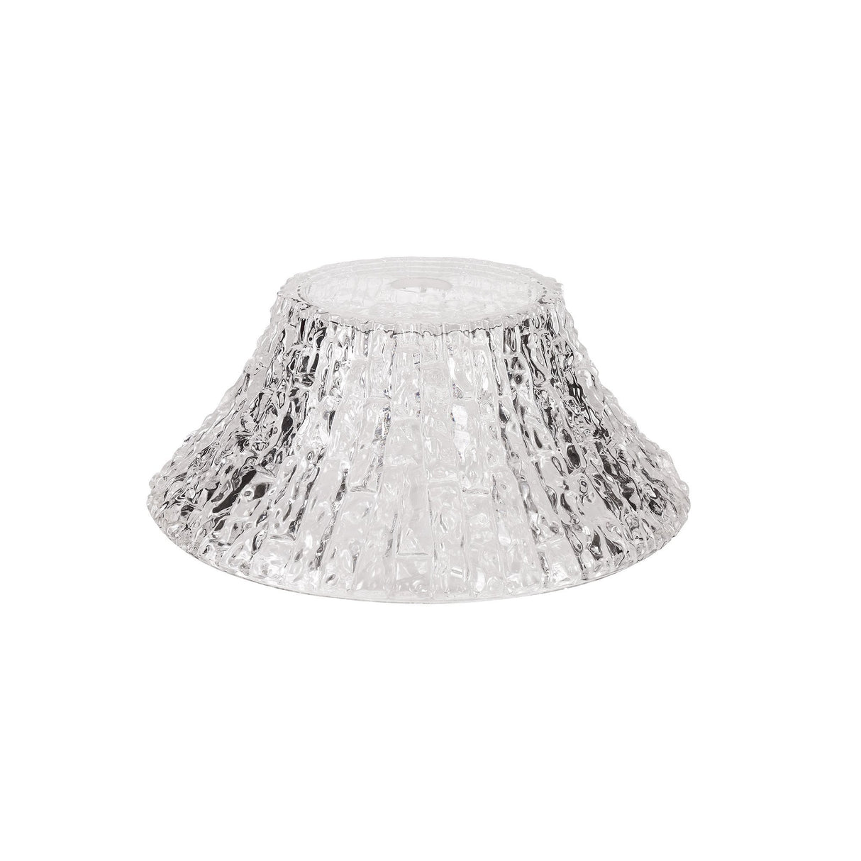 Elegant 38cm Clear Glass Lampshade with Intricate Pattern Design