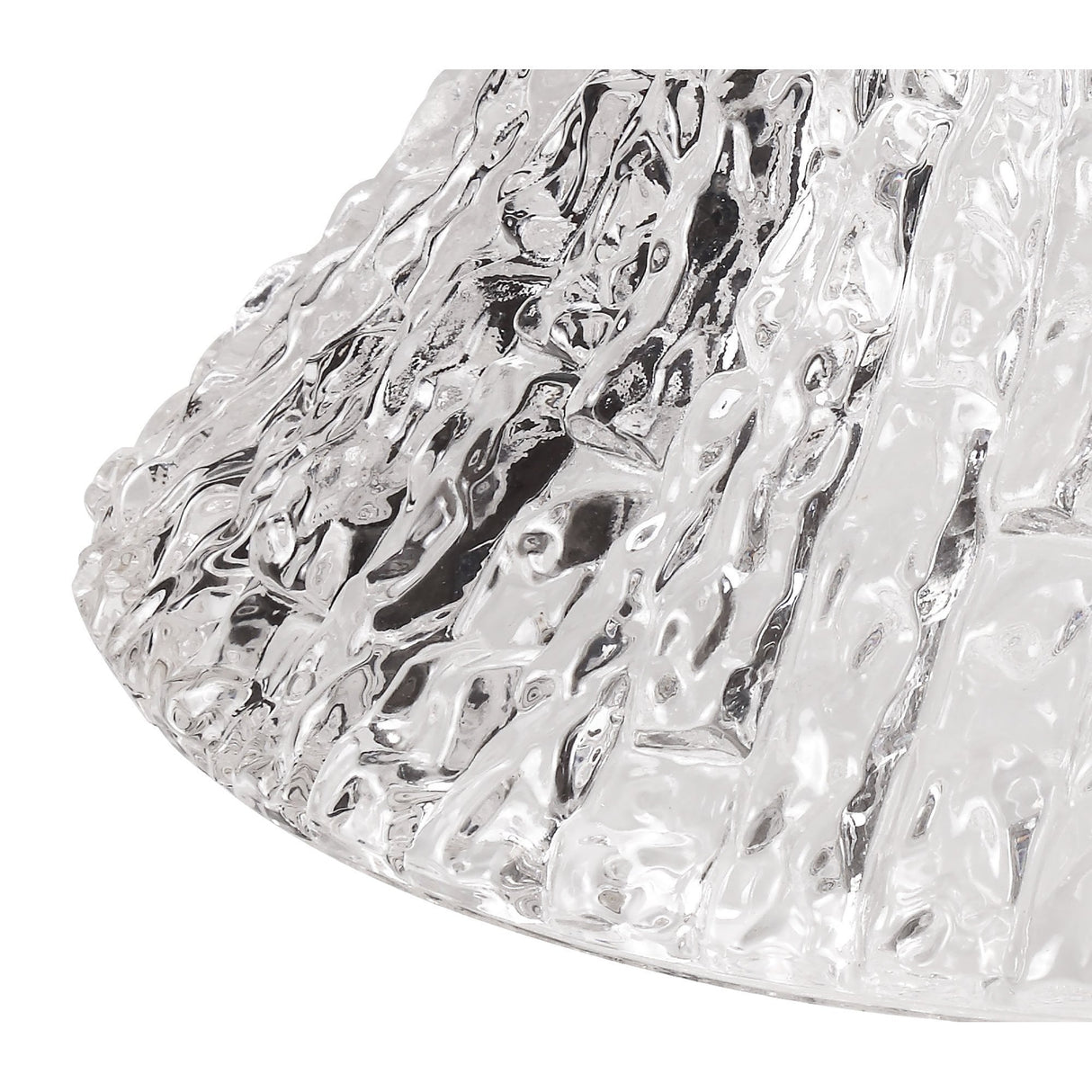 Elegant 38cm Clear Glass Lampshade with Intricate Pattern Design