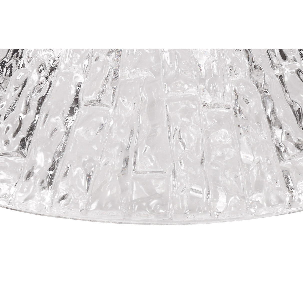 Elegant 38cm Clear Glass Lampshade with Intricate Pattern Design