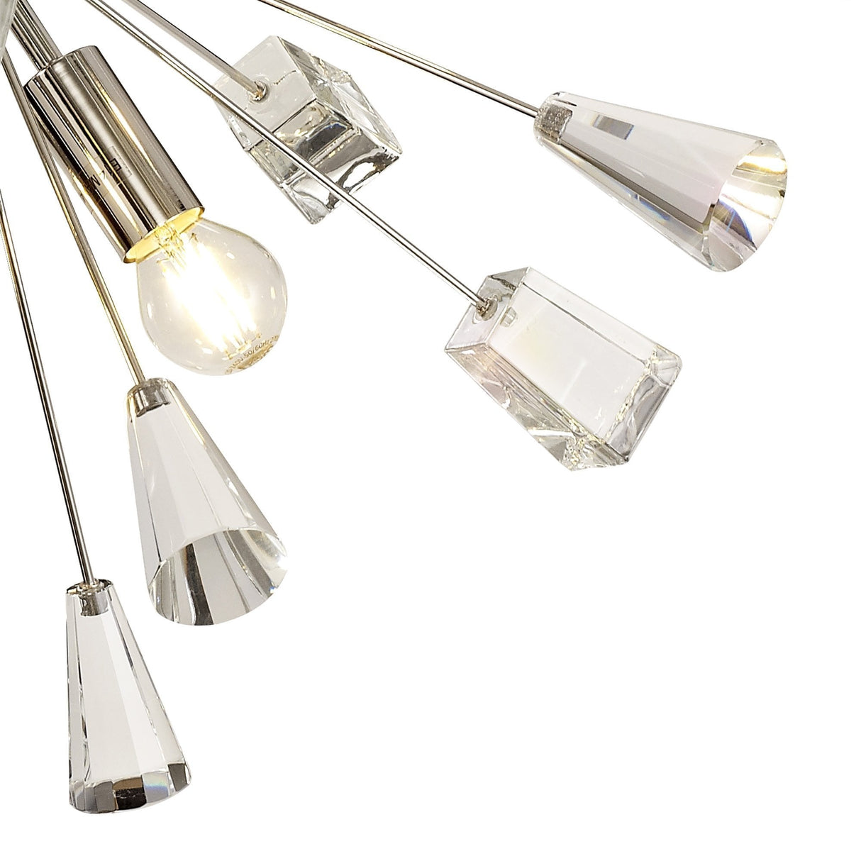 Modern Sputnik Chandelier with Polished Nickel and K9 Crystal Design