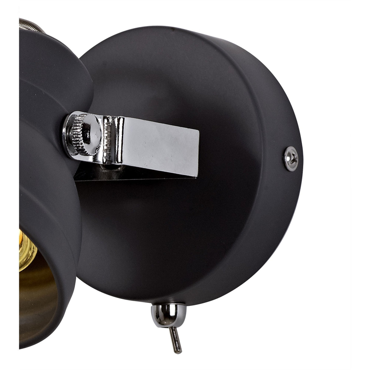 Modern Adjustable Spotlight, GU10 LED Compatible, Matte Grey & Polished Chrome Finish