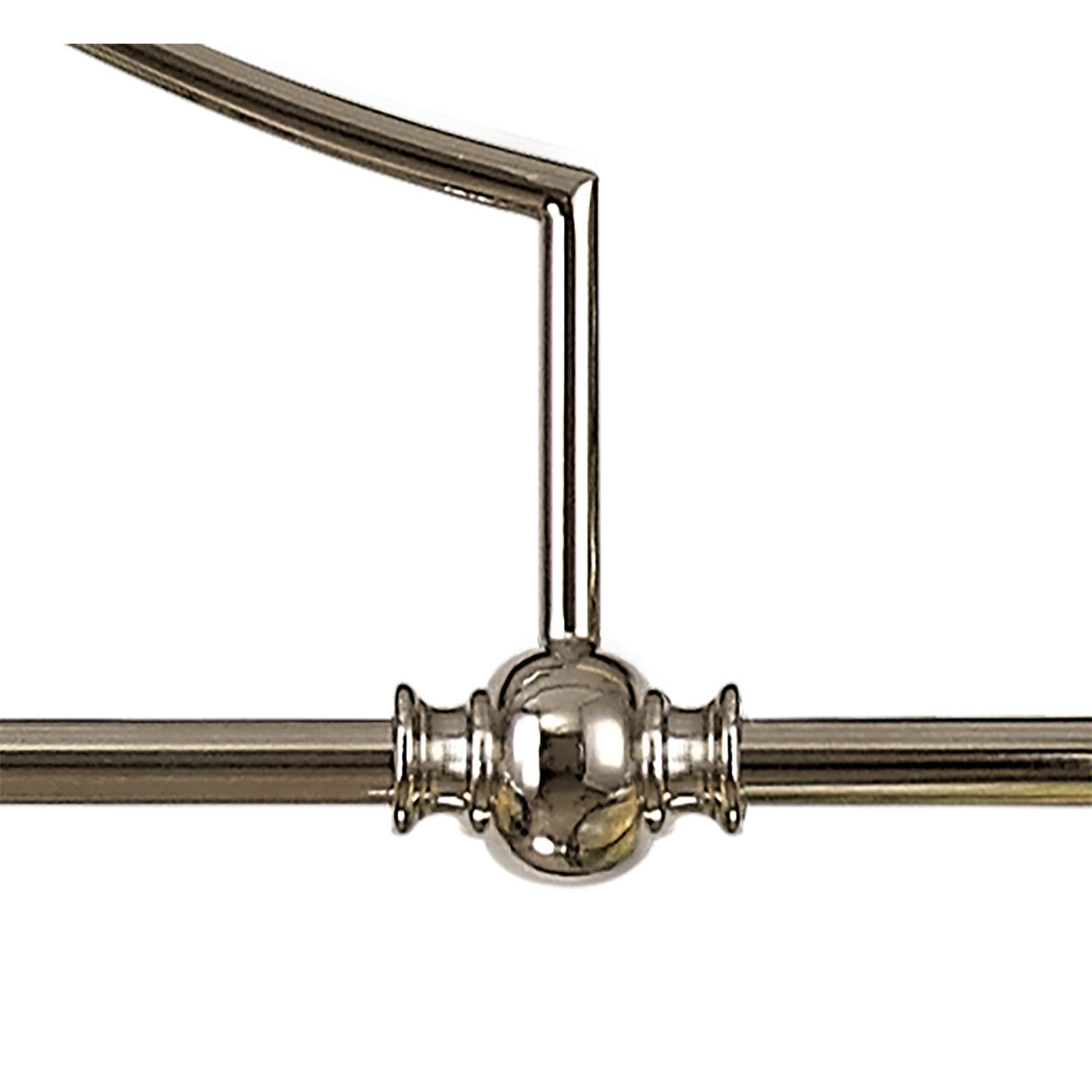 Sleek Linear Pendant Light in Polished Nickel Finish, 3 x E27 Sockets