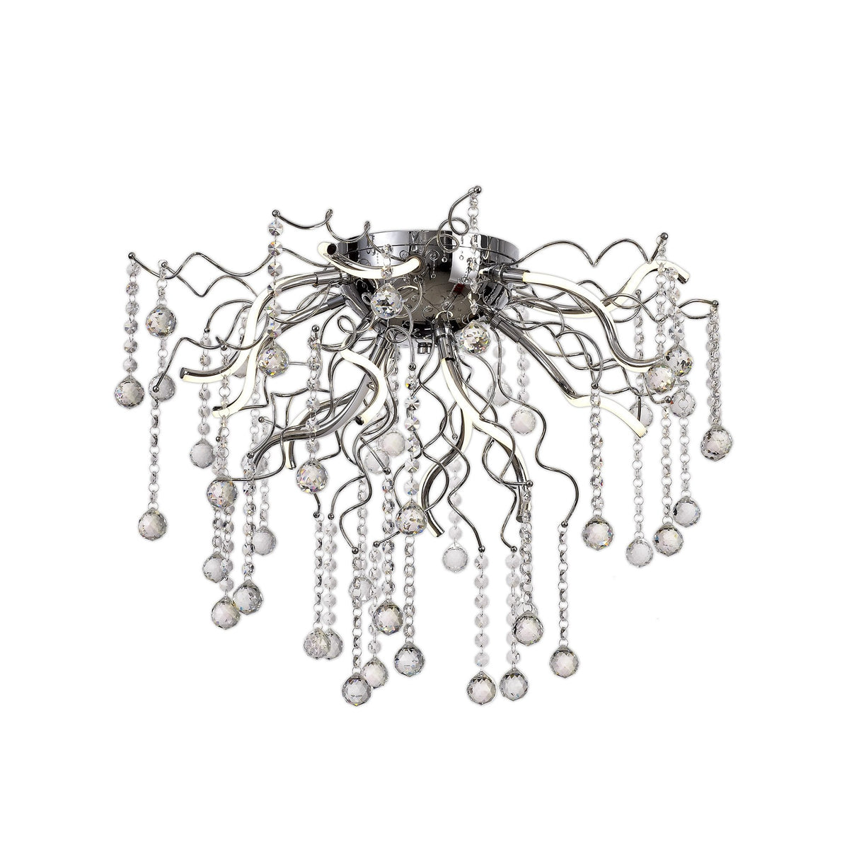 Elegant Polished Chrome LED Ceiling Light, 3000K Warm White, Dimmable, 1640lm - 3 Year Warranty