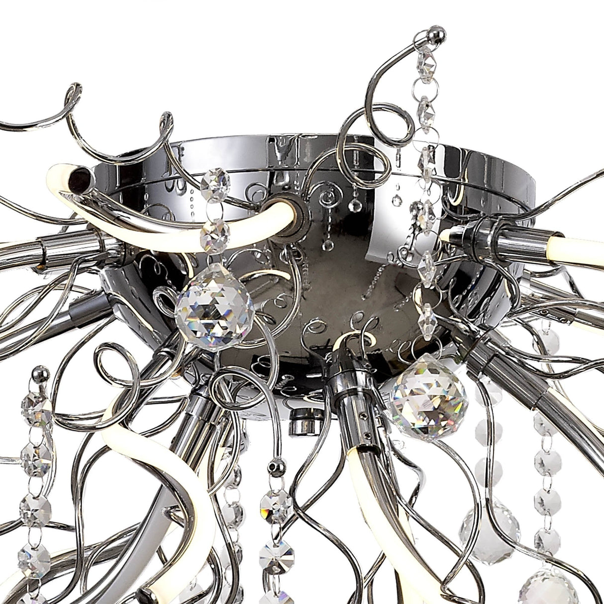 Elegant Polished Chrome LED Ceiling Light, 3000K Warm White, Dimmable, 1640lm - 3 Year Warranty