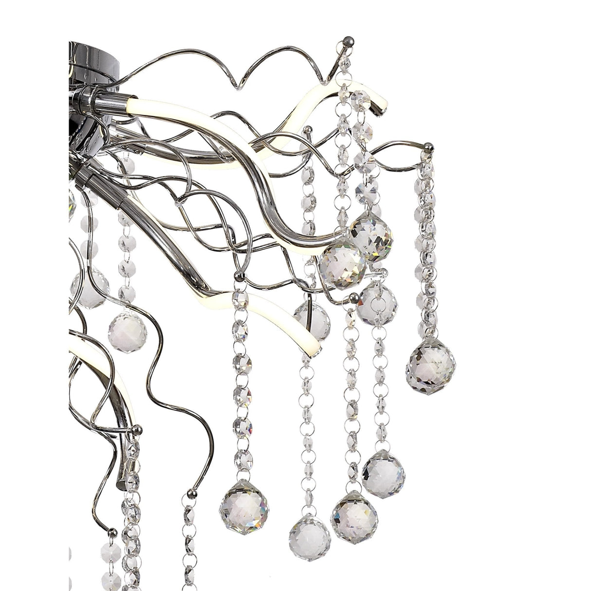 Elegant Polished Chrome LED Ceiling Light, 3000K Warm White, Dimmable, 1640lm - 3 Year Warranty