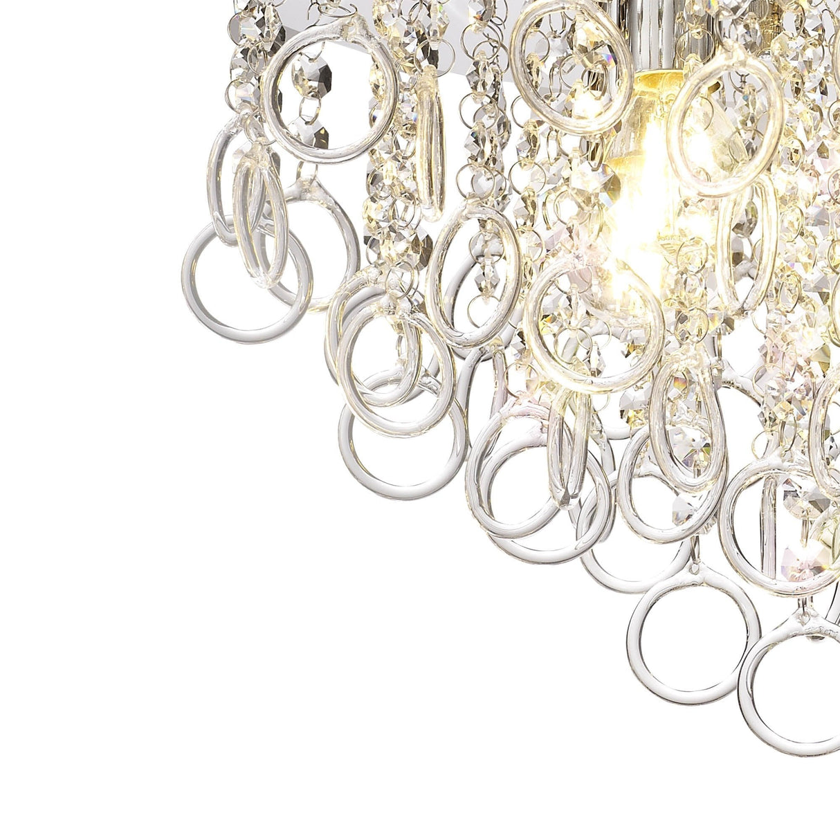 Elegant Ceiling Light with 4 E14 Bulbs and Polished Chrome Finish