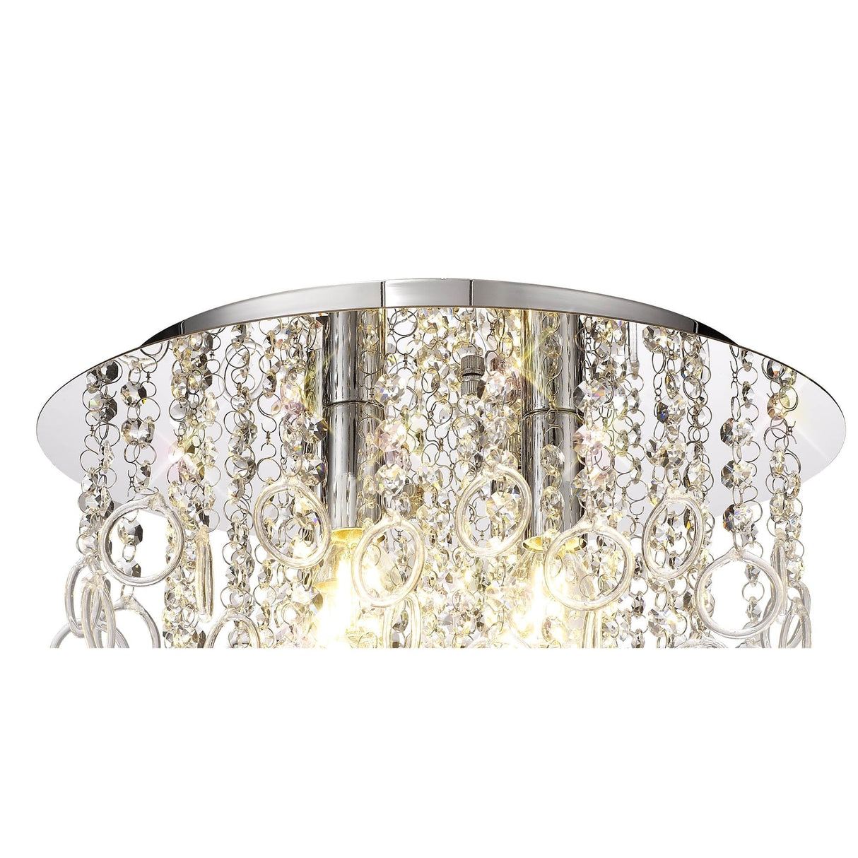 Elegant Ceiling Light with 4 E14 Bulbs and Polished Chrome Finish